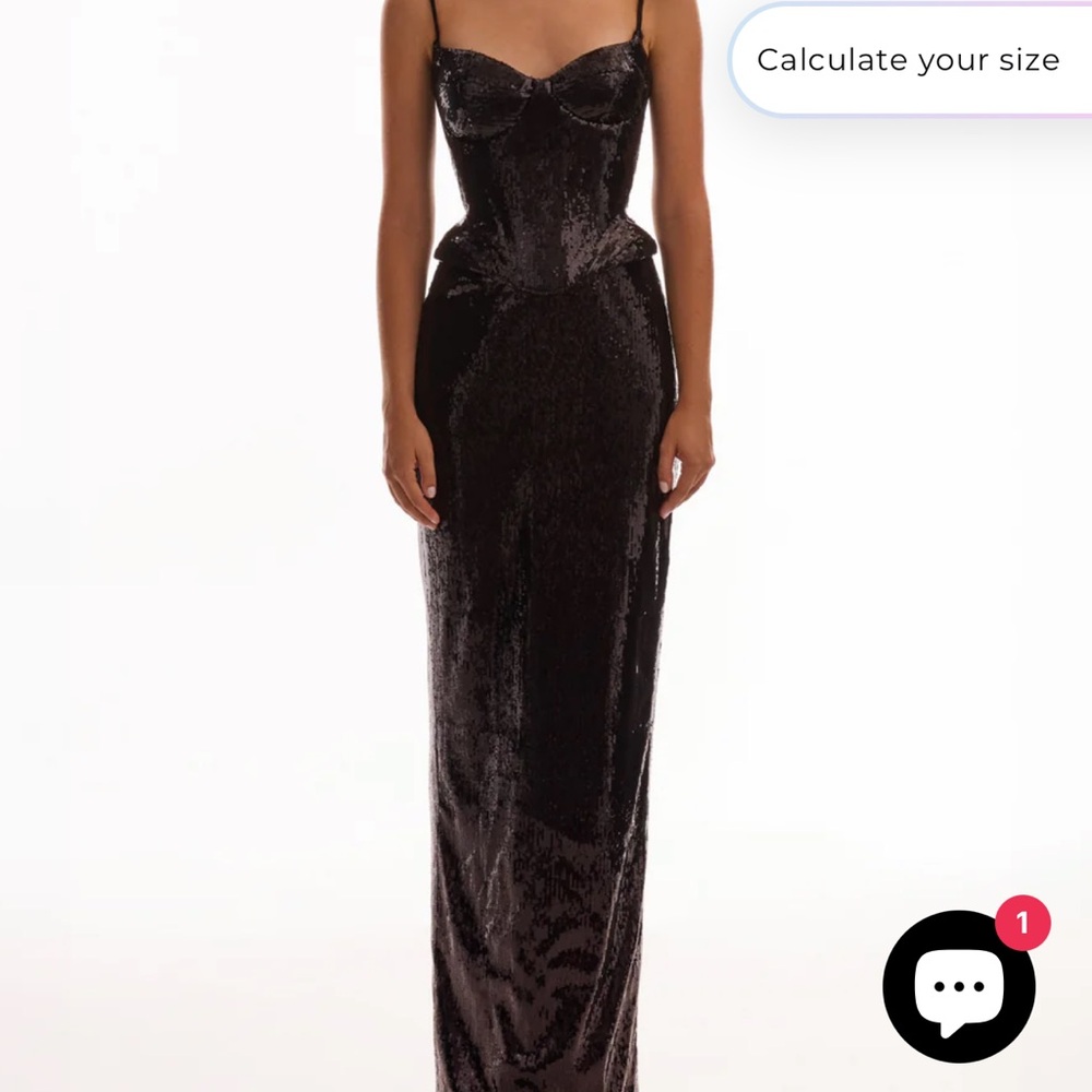 Elegant Black Sequin Evening Gown